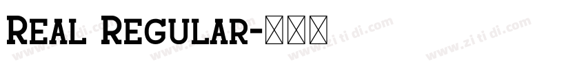 Real Regular字体转换